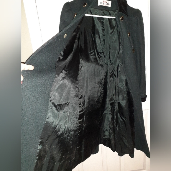 Spoiled Bebe Green WoolVelvet Kid Winter Long Double Breasted Girl… - Picture 5 of 6